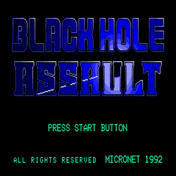 Blackhole Assault (U) Title Screen